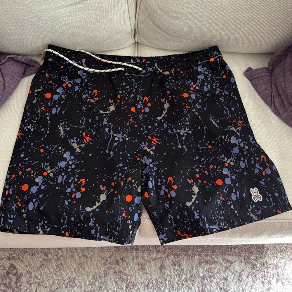 Psycho bunny men’s XXL swim trunks never work no tags inside lining taken out